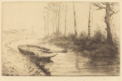 Canal Seen by Morning Light by Alphonse Legros