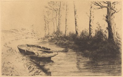 Canal Seen by Morning Light by Alphonse Legros
