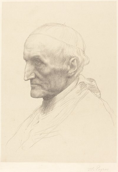 Cardinal Manning, 2nd plate by Alphonse Legros