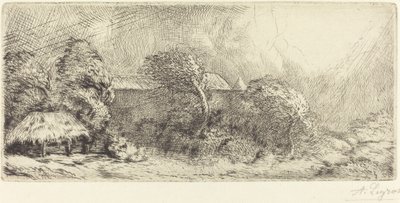 Chailli Seen in a Storm by Alphonse Legros