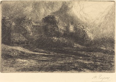Chailli Seen in a Storm by Alphonse Legros
