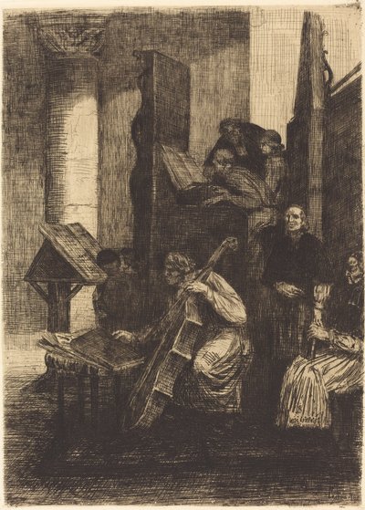 Choir in a Spanish Church by Alphonse Legros