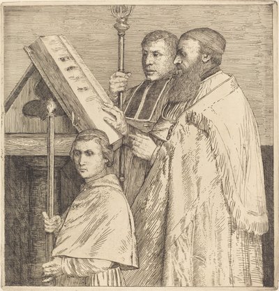 Choristers (2nd plate) by Alphonse Legros