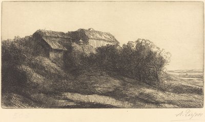 Cottage on a Hillside by Alphonse Legros