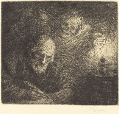 Death and the Philosopher by Alphonse Legros