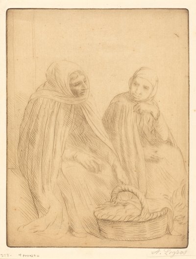 Egg-sellers, 1st Plate by Alphonse Legros