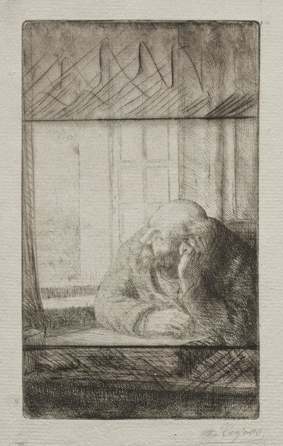 Evening at the Window by Alphonse Legros