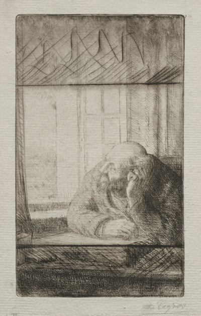 Evening at the Window by Alphonse Legros