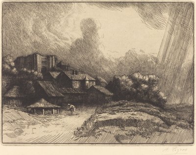 Farm at the Monastery by Alphonse Legros