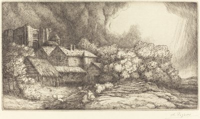 Farm at the Monastery by Alphonse Legros