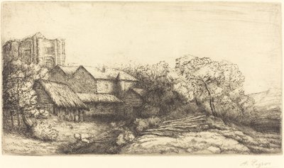 Farm at the Monastery by Alphonse Legros