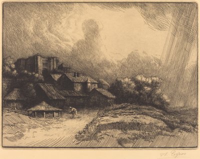 Farm at the Monastery by Alphonse Legros