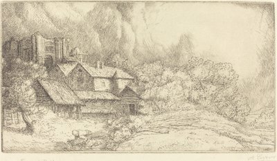 Farm at the Monastery by Alphonse Legros