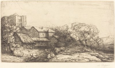 Farm at the Monastery by Alphonse Legros