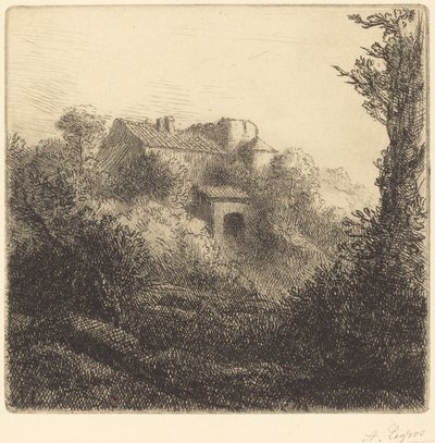 Farm on a Hill by Alphonse Legros