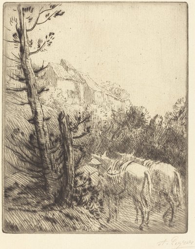 Farm on the Hillside by Alphonse Legros