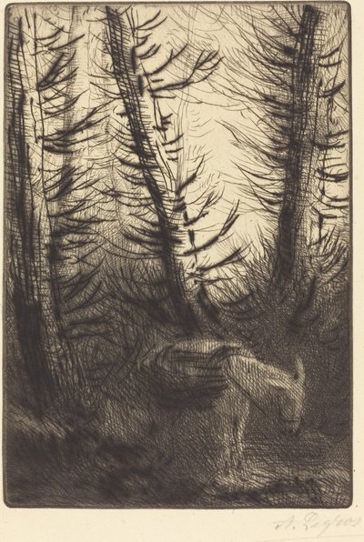 Farmer and His Donkey by Alphonse Legros