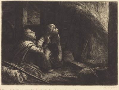 Fire, 3rd Plate by Alphonse Legros