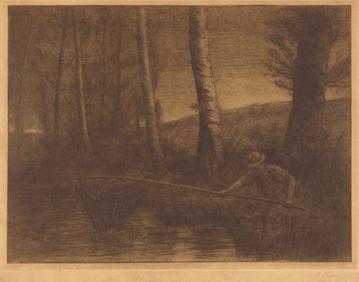 Fisherman with a Hoop-net by Alphonse Legros