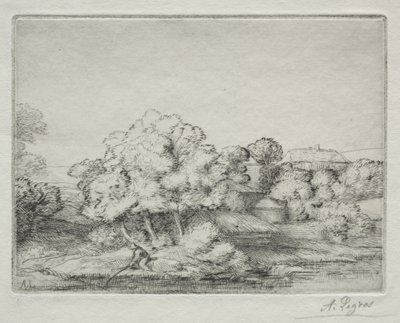 Hamlet near the Lake by Alphonse Legros