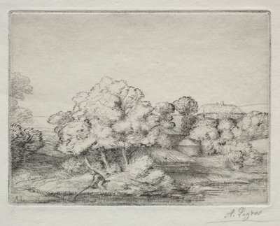 Hamlet near the Lake by Alphonse Legros