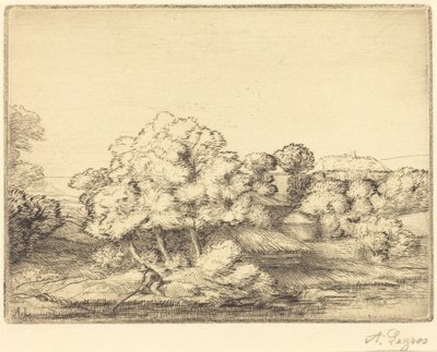 Hamlet near the Lake by Alphonse Legros