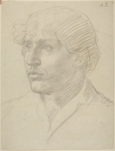 Head Study of a Man by Alphonse Legros