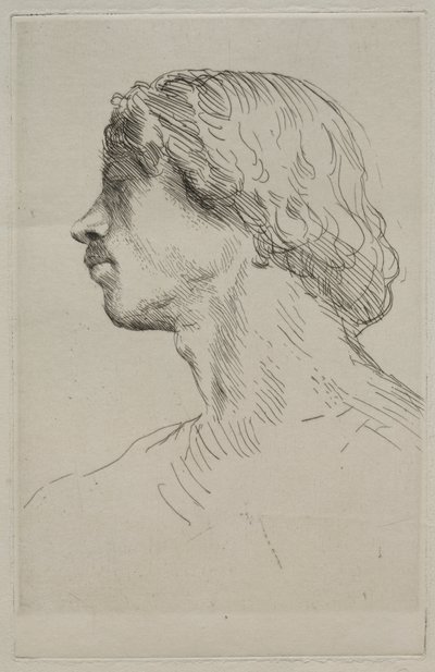 Head of a Model by Alphonse Legros
