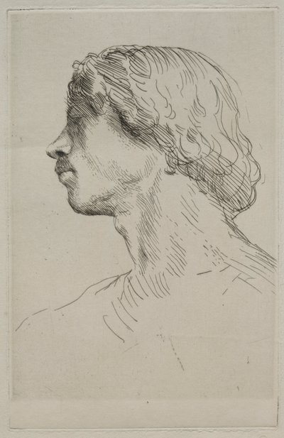 Head of a Model by Alphonse Legros