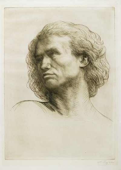 Head of a Model by Alphonse Legros