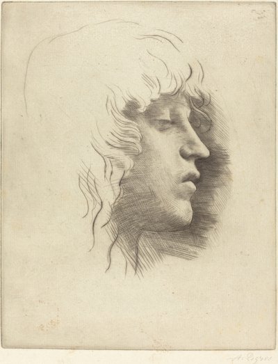 Head of a Young Girl by Alphonse Legros
