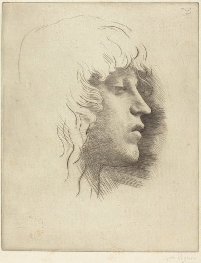 Head of a Young Girl by Alphonse Legros