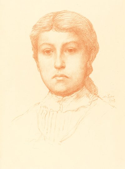 Head of a Young Girl by Alphonse Legros