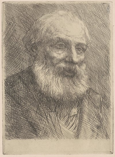 Head of an Old Man by Alphonse Legros