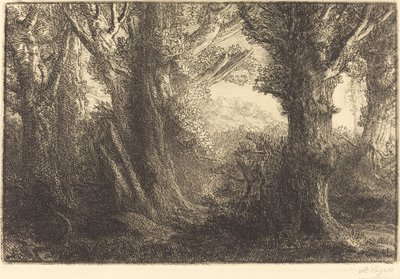 In the Forest of Conteville by Alphonse Legros