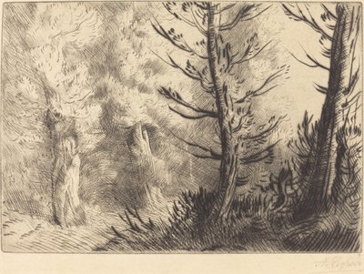 In the Forest of Fontainebleau by Alphonse Legros