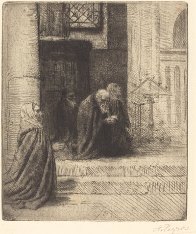 Interior of a Church by Alphonse Legros