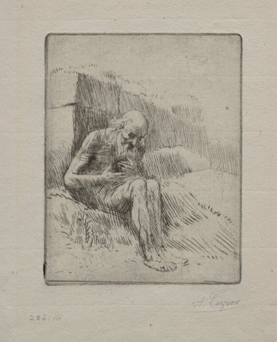 Job (2nd Plate) by Alphonse Legros
