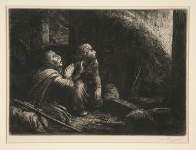 The Fire by Alphonse Legros