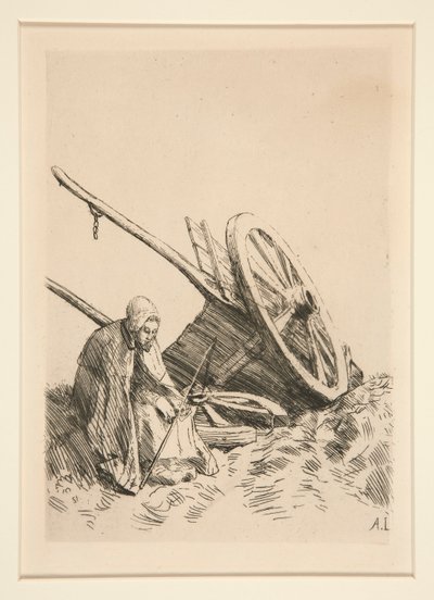 The Broken Cart by Alphonse Legros