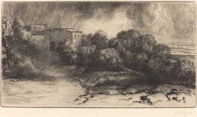 Farm at Brieux in a Storm by Alphonse Legros