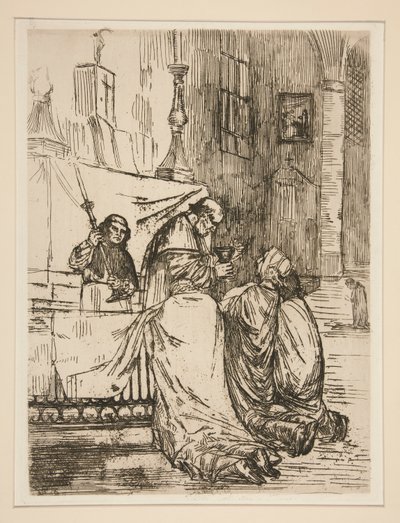 Communion in the... by Alphonse Legros