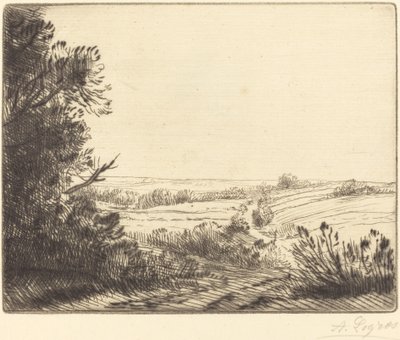 Landscape: Road to Horville by Alphonse Legros