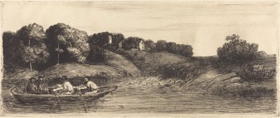 Landscape with Boat, 1st plate by Alphonse Legros