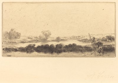 Landscape with Peat-bog, In the Marsh by Alphonse Legros