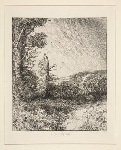 The Gust of Wind by Alphonse Legros