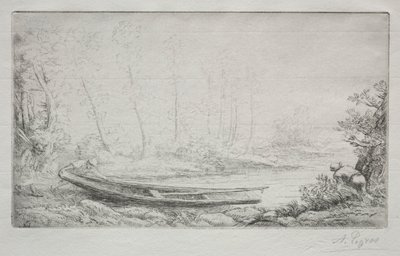 Departure for Fishing, in the Mists by Alphonse Legros