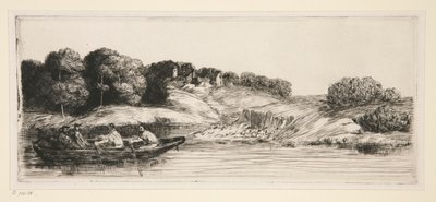 Landscape with a Boat (1st Plate) by Alphonse Legros