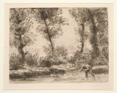 The Banks of the Liane by Alphonse Legros