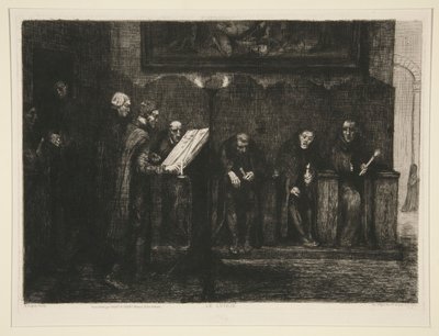 The Spanish Cantors, or The Lectern by Alphonse Legros
